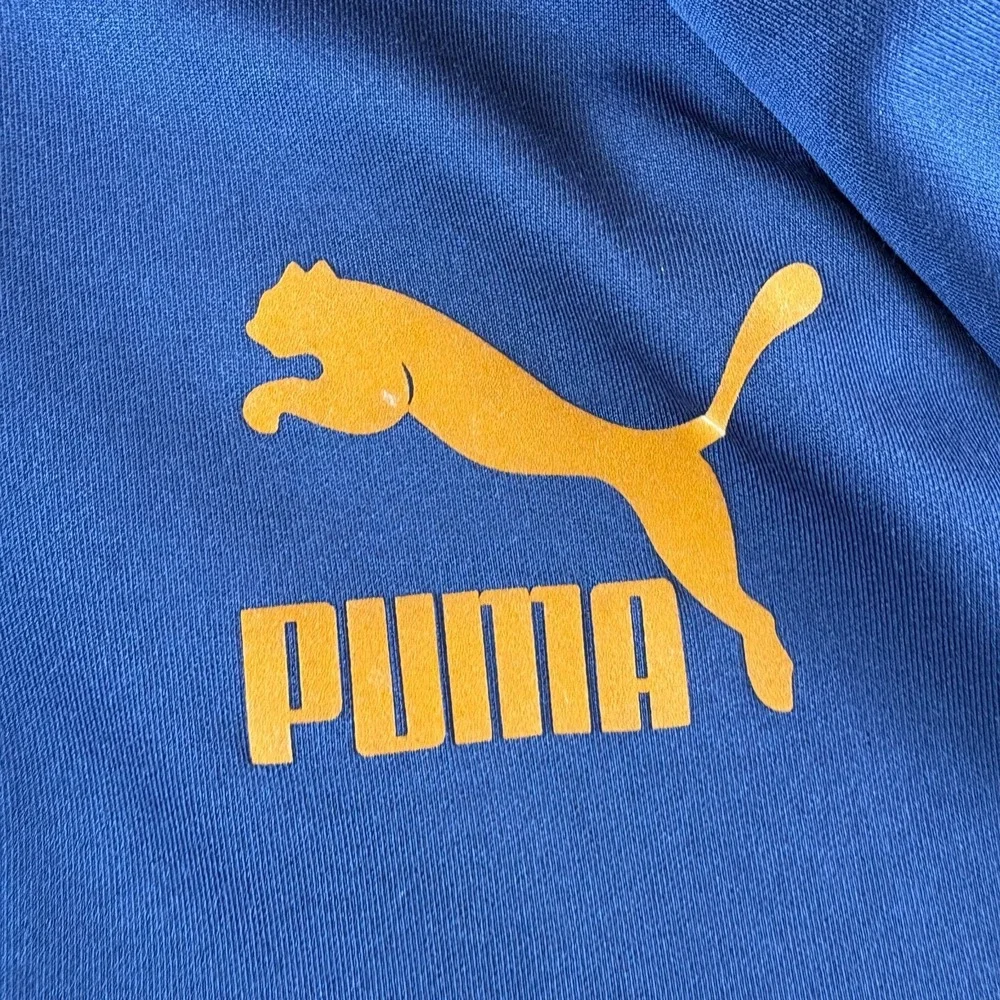 Puma Iconic T7 Track Jacket Mens Large Navy Blue Y2K Long Sleeve Full Zip Logo
